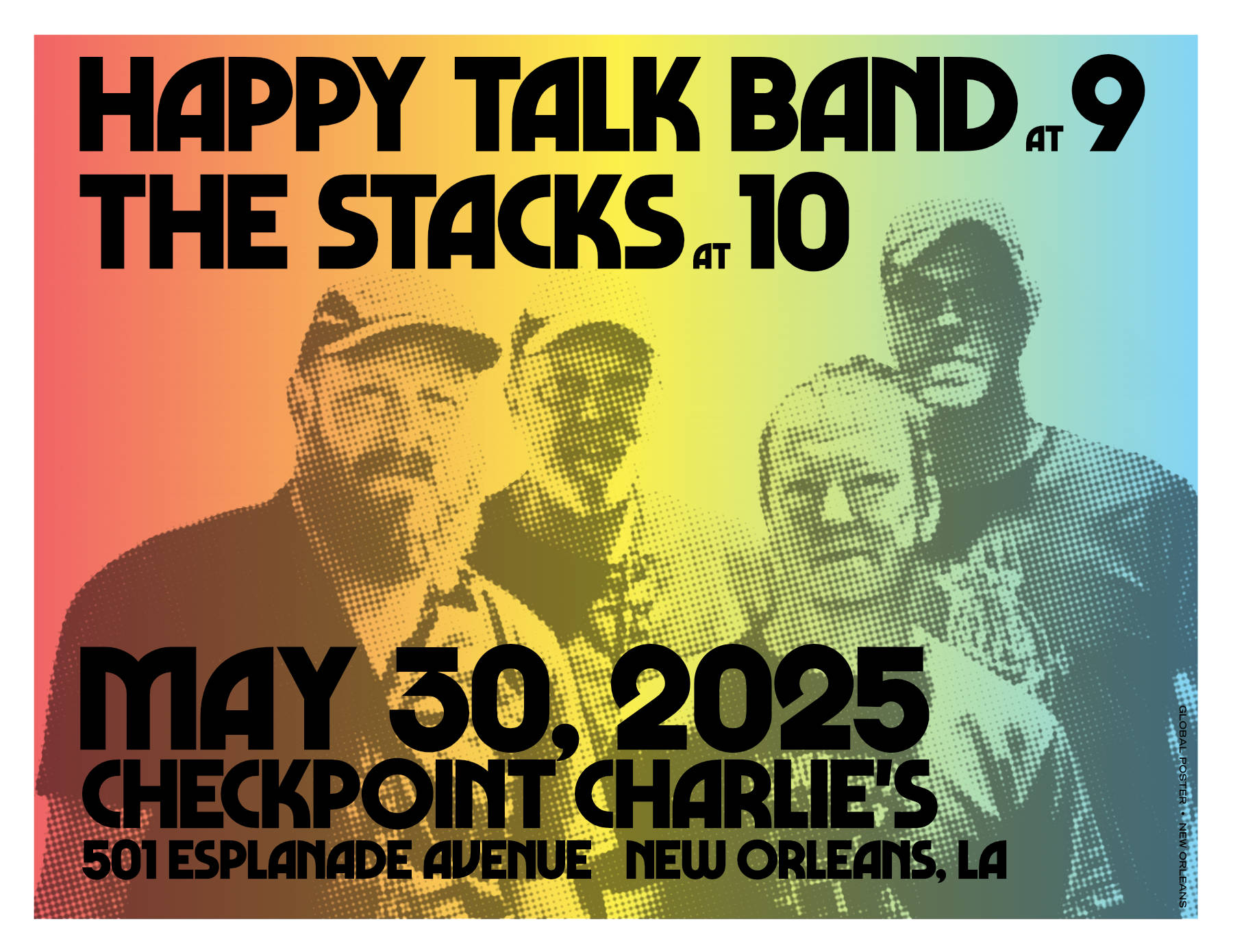 Flyer for Stacks at Checkpoint Charlie Friday, May 30, 2025