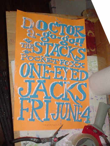 Flyer for Stacks at One Eyed Jack's, New Orleans, June 4, 2004